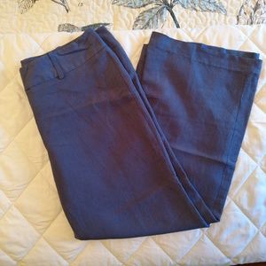 Slate Blue Linen Blend Pants